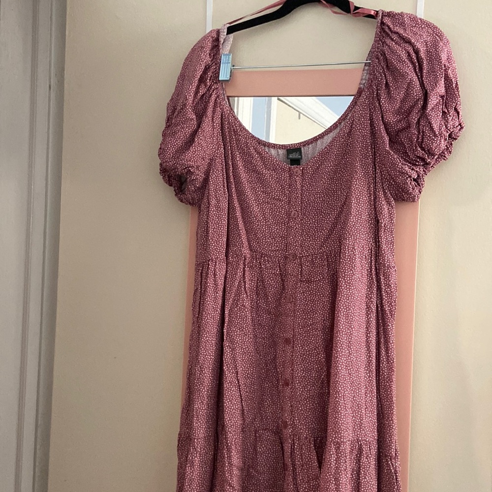 Pink and White Babydoll Dress